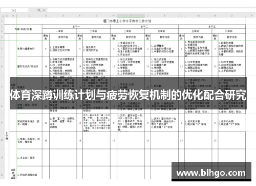 体育深蹲训练计划与疲劳恢复机制的优化配合研究